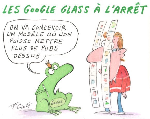 Dessin: Google Glass en stand-by